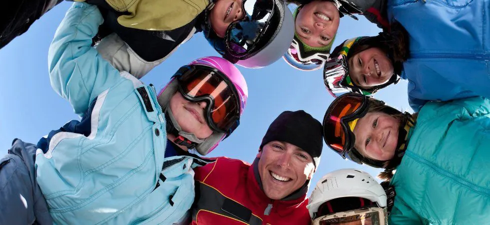 Skiferie i Frankrig - Familiefoto