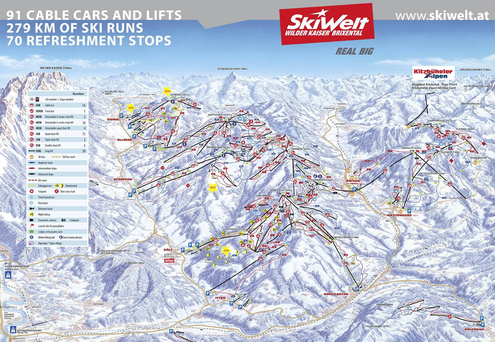 Westendorf pistekort